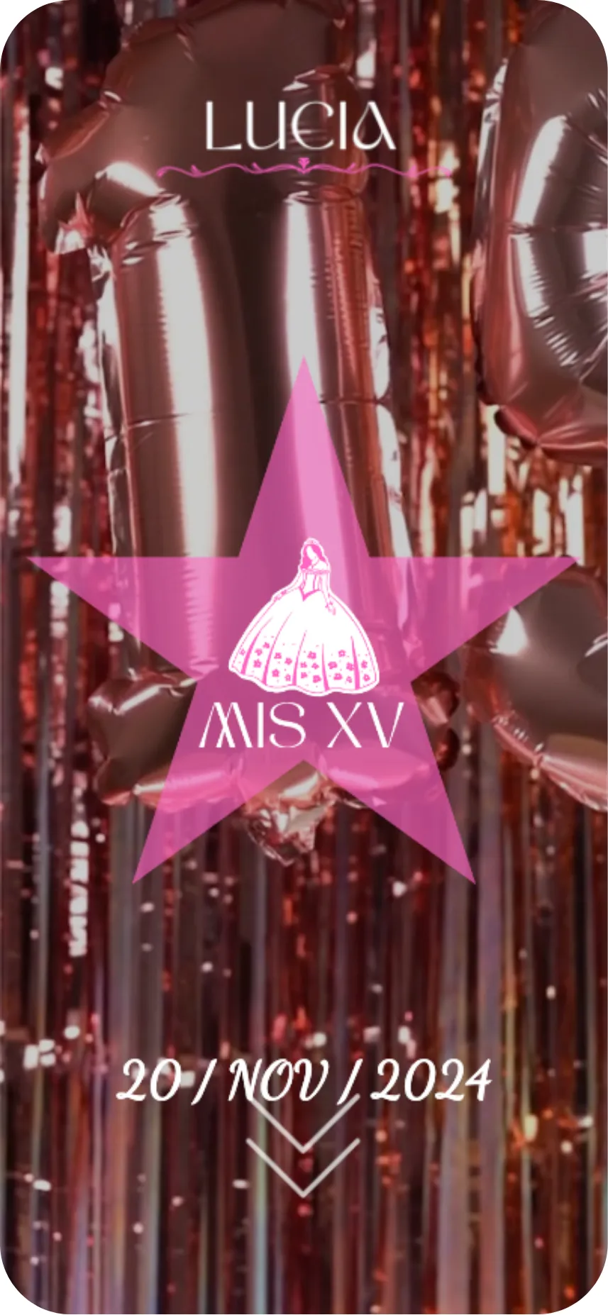 Portada del diseño XV Años Glamour
