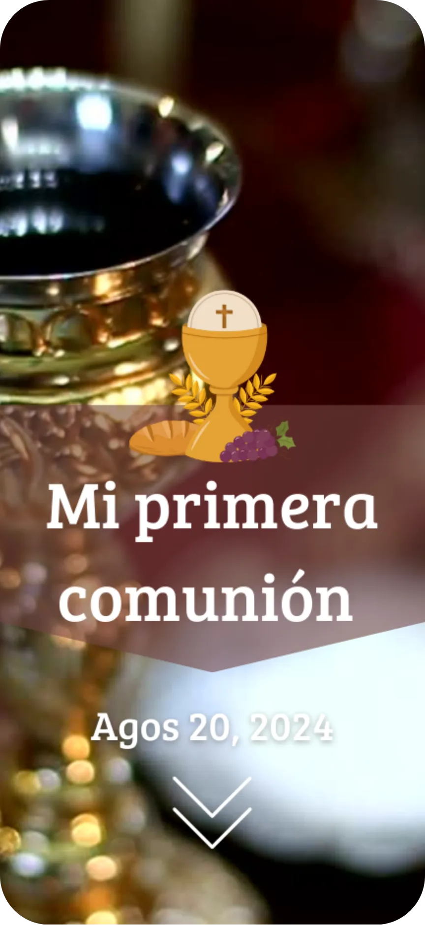 Portada del diseño Primera Comunión